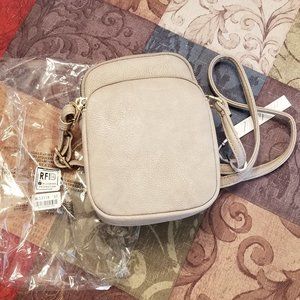 NWT RFID triple zip n compartment crossbody bag